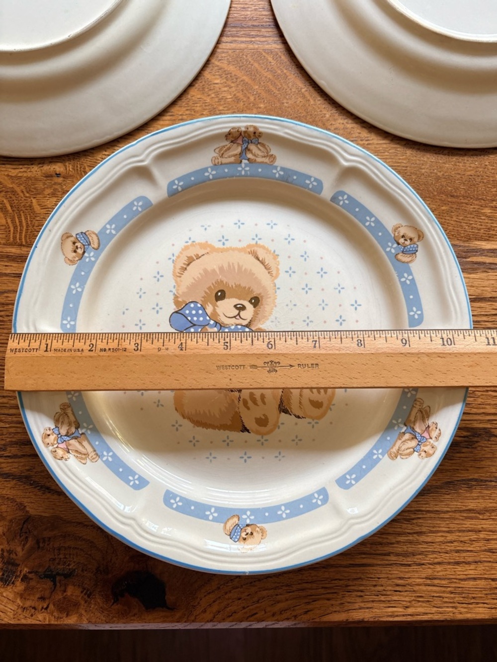 Vintage TIENSHAN Stoneware “Country Bear” Dinner Plates - Set of 4- ~10.5 inches - Picture 13 of 15